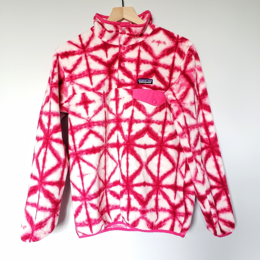 Patagonia Synchilla Diamond Dancer Tie Dye T Snap Sz Large